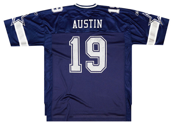 Reebok Men Dallas Cowboys #19 Austin On-Field Replica Navy White Jersey