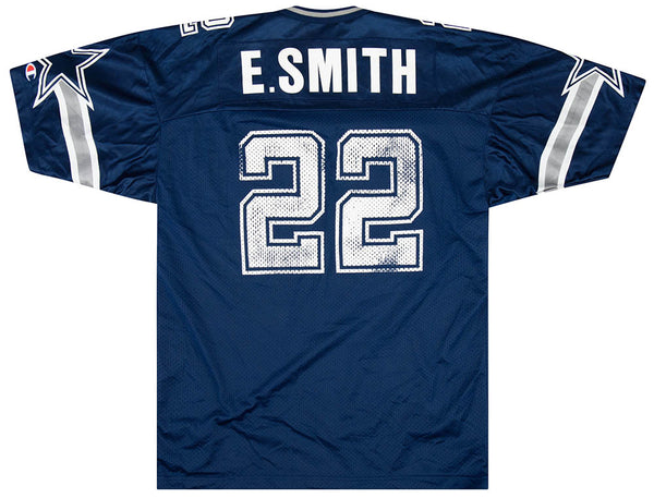 Vintage Champion Dallas Cowboys Emmitt Smith Size 40 #22 Jersey Blue USA  Made