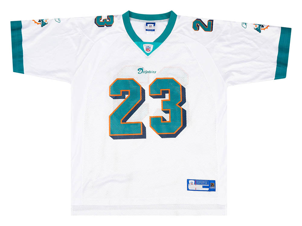 2005-06 MIAMI DOLPHINS BROWN #23 REEBOK ON FIELD JERSEY XL - Classic American Sports
