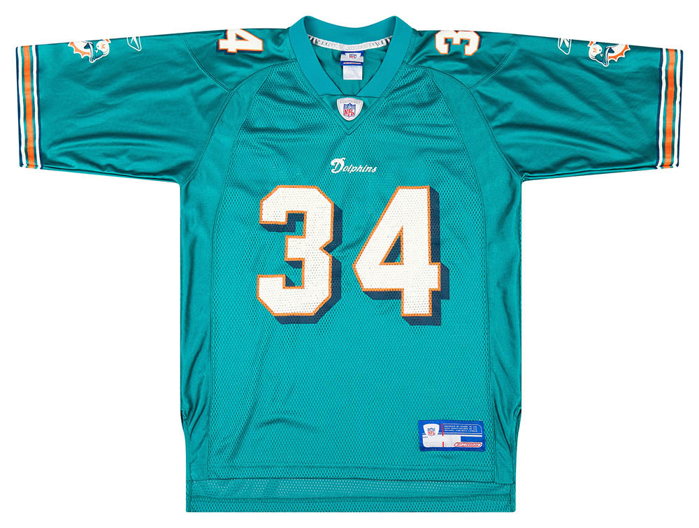 2002-03 MIAMI DOLPHINS R.WILLIAMS #34 REEBOK ONFIELD JERSEY (AWAY) S