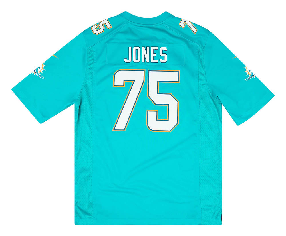 2013-18 MIAMI DOLPHINS LONG #75 NIKE GAME JERSEY (HOME) L