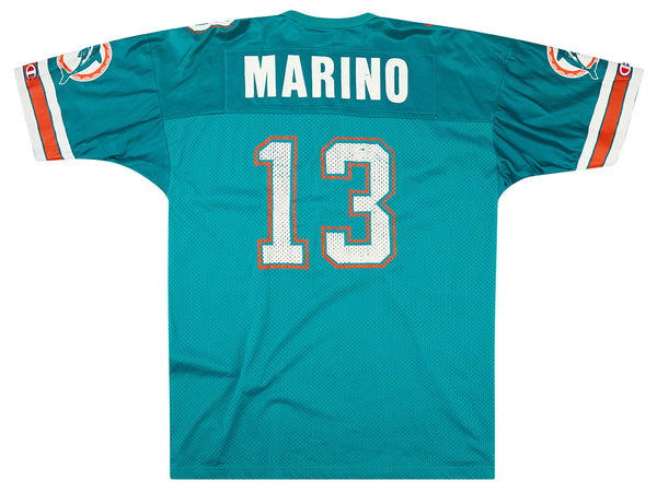 1990-96 MIAMI DOLPHINS MARINO #13 CHAMPION JERSEY (HOME) XL - Classic  American Sports