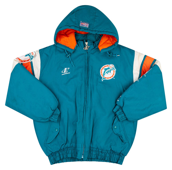 1990's MIAMI DOLPHINS APEX ONE RAIN COAT XL - Classic American Sports