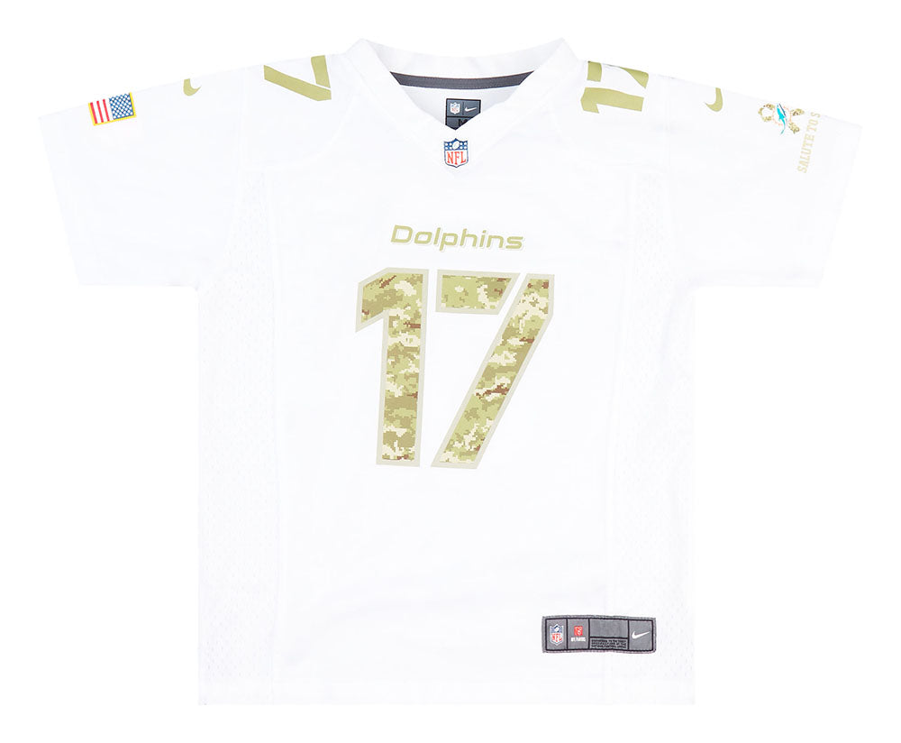 2012 MIAMI DOLPHINS TANNEHILL #17 SALUTE TO SERVICE NIKE GAME JERSEY ( -  Classic American Sports