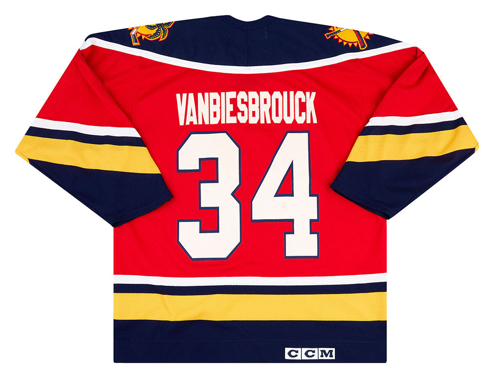 VTG NHL Starter Florida Panthers Hockey John Vanbiesbrouck Jersey Youth S/M  S M