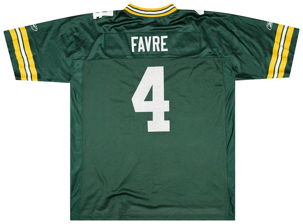 Reebok NFL Equipment On Field Brett Favre Green Bay Packers #4 Jersey -  Size S