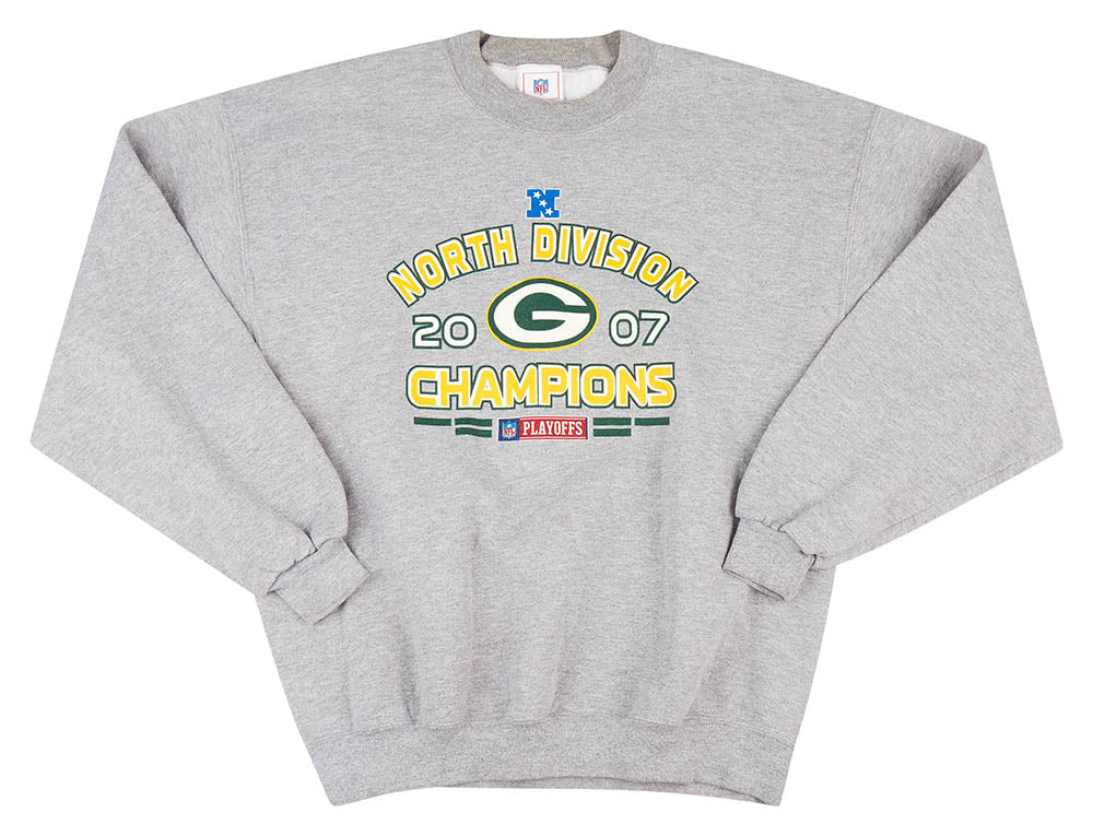 2007 GREEN BAY PACKERS NORTH DIVISION CHAMPIONS NFL SWEAT TOP L