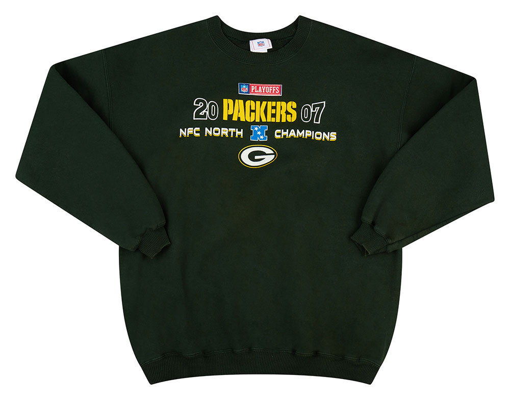 2007 GREEN BAY PACKERS NFC NORTH CHAMPIONS NFL SWEAT TOP L