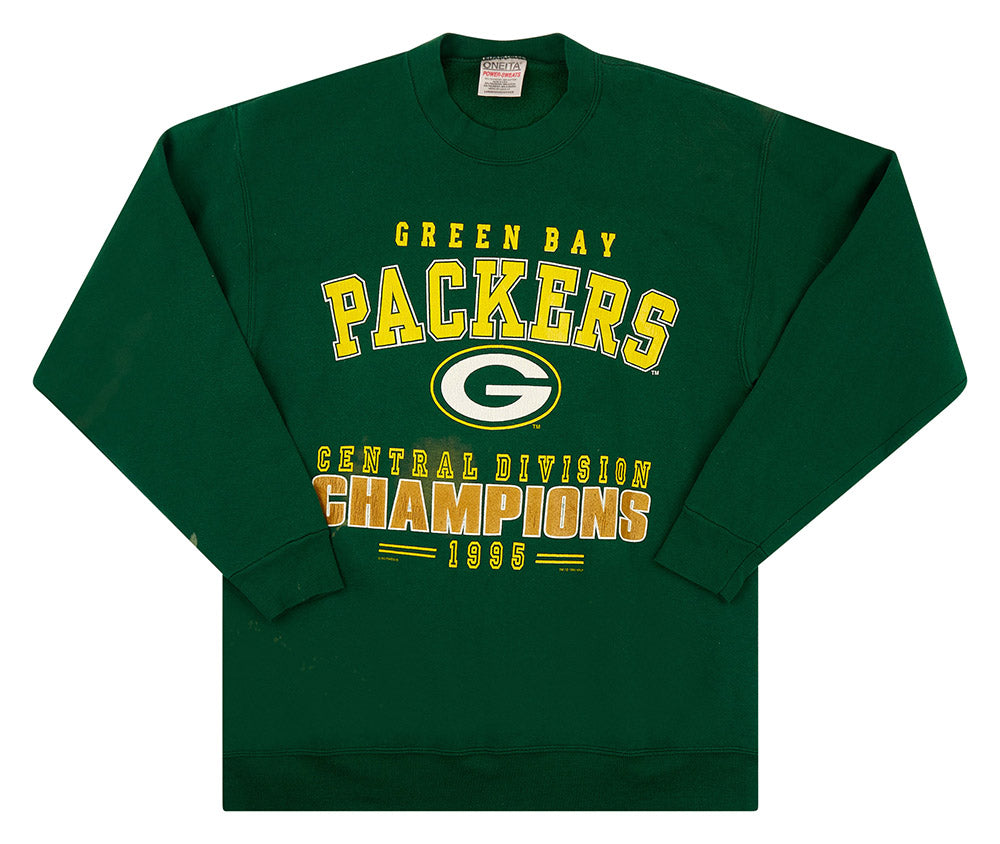 1995 GREEN BAY PACKERS CENTRAL DIVISION CHAMPIONS SWEAT TOP L