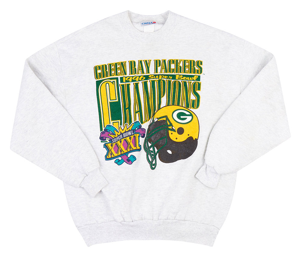 1996 GREEN BAY PACKERS SUPER BOWL CHAMPIONS CHALK LINE SWEAT TOP XL