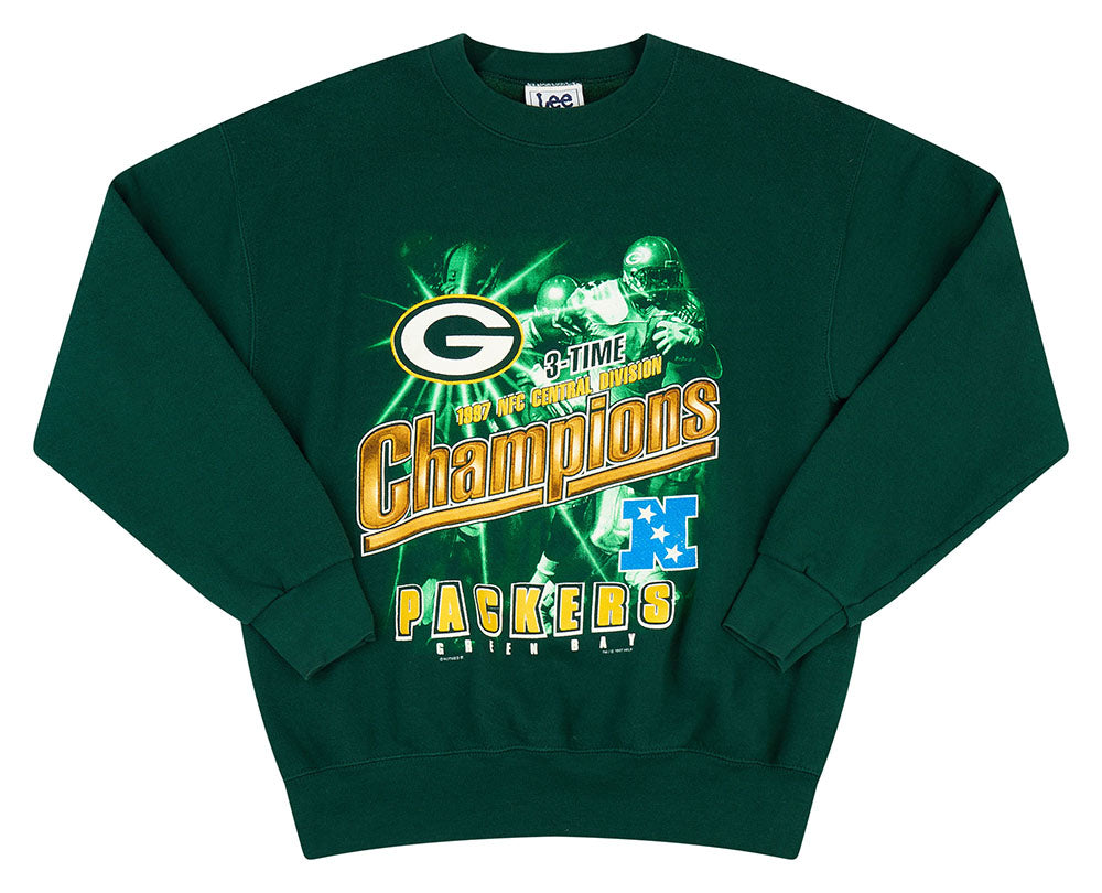 1997 GREEN BAY PACKERS NFC CENTRAL CHAMPIONS LEE SPORT SWEAT TOP M
