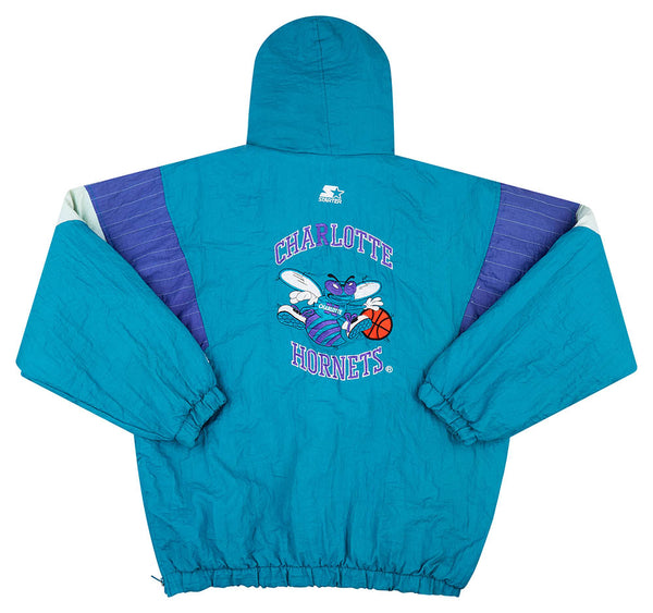 1990’s CHARLOTTE HORNETS STARTER HOODED RAIN COAT L - Classic American ...