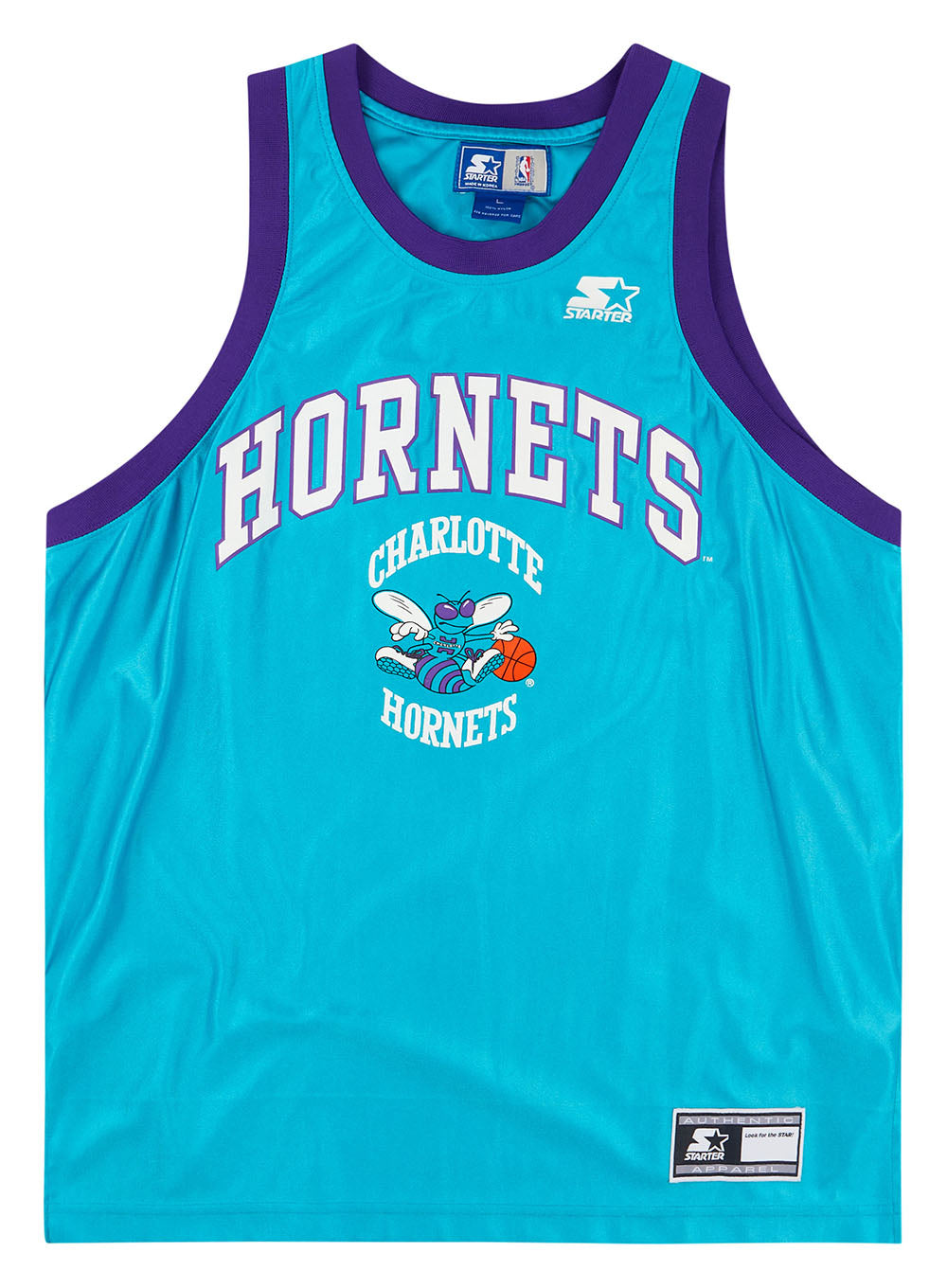 Vintage 90s NBA Starter Charlotte Hornets Jersey Size M 
