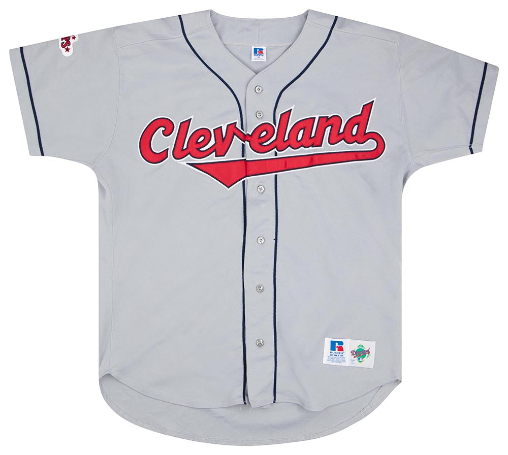 1998 CLEVELAND INDIANS AUTHENTIC RUSSELL ATHLETIC JERSEY (AWAY) XL -  Classic American Sports