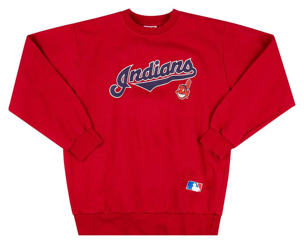 2000's CLEVELAND INDIANS MLB SWEAT TOP M - Classic American Sports
