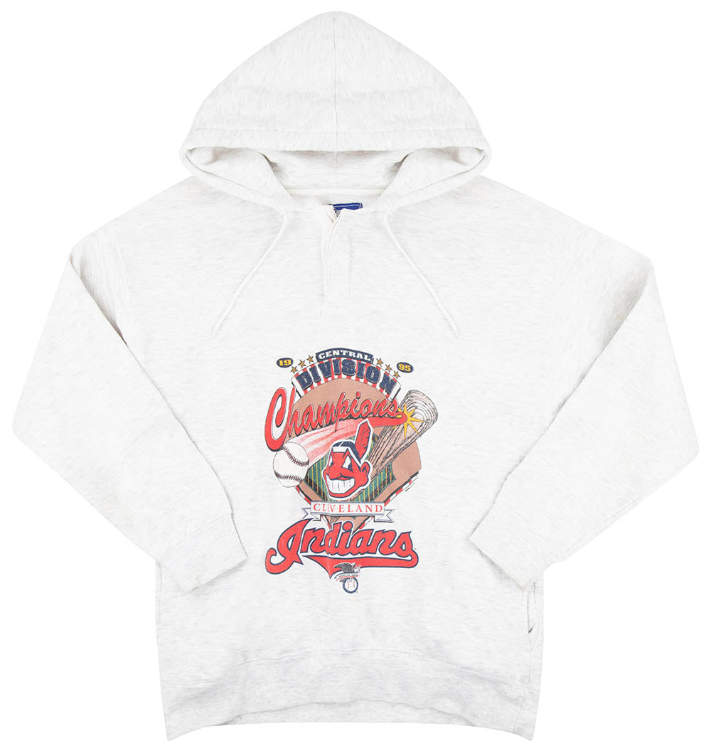 1995 CLEVELAND INDIANS STARTER HOODED SWEAT TOP L