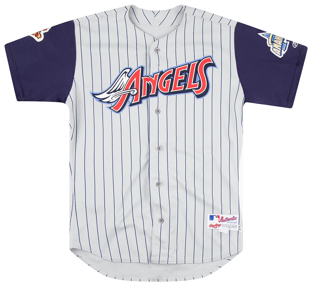 Anaheim Angels Vintage Authentic Rawlings Pinstripe Jersey w 100 Seasons  Patch