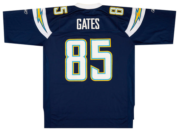 2008-11 SAN DIEGO CHARGERS GATES #85 REEBOK PREMIER JERSEY (HOME) XL