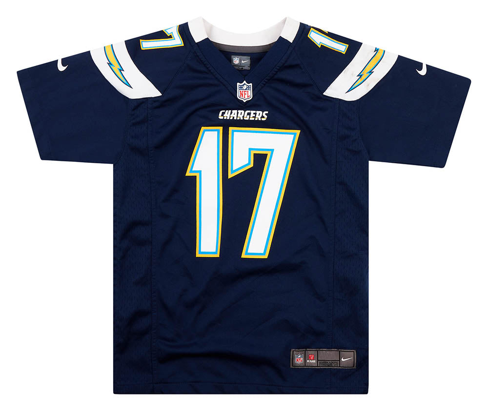 2012 SAN DIEGO CHARGERS RIVERS #17 NIKE GAME JERSEY (HOME) Y
