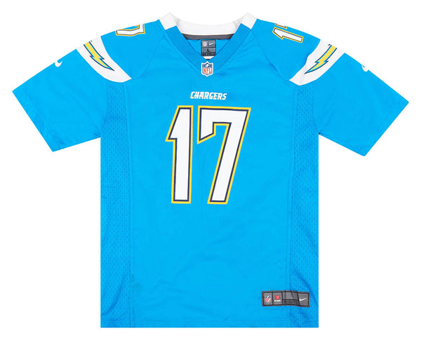 1980-84 SAN DIEGO CHARGERS DRUCKER #18 RUSSELL ATHLETIC JERSEY