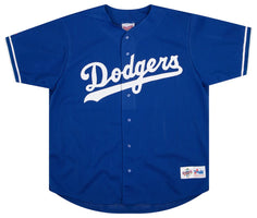 VINTAGE Dynasty Los Angeles Dodgers Jersey Mens Large Gray Blue Baseball Men