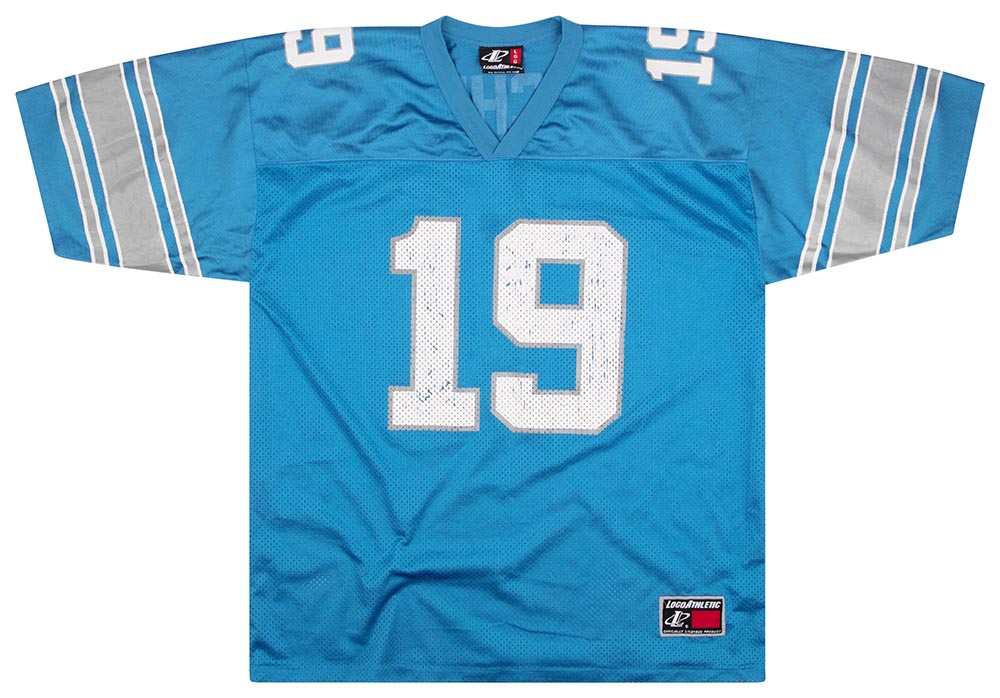 1998 DETROIT LIONS MITCHELL #19 LOGO ATHLETIC JERSEY (HOME) L