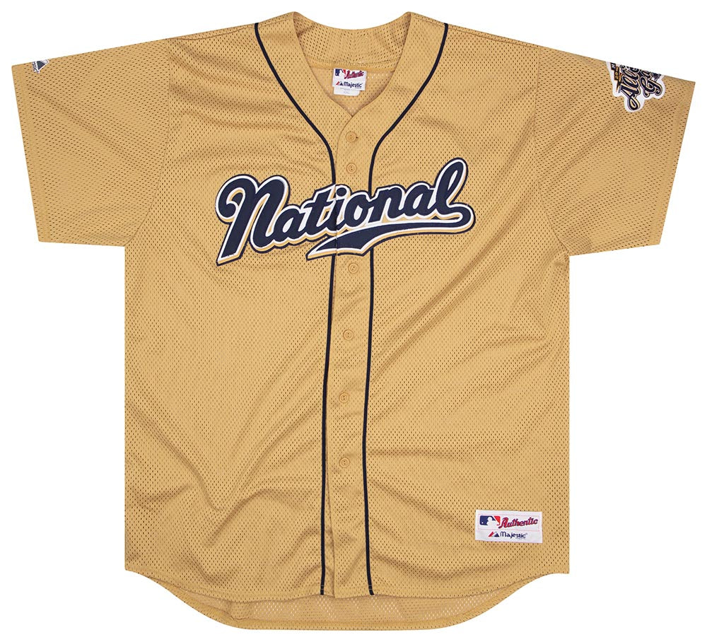 2002 NATIONAL LEAGUE MLB ALL-STAR AUTHENTIC MAJESTIC PRACTICE JERSEY X -  Classic American Sports