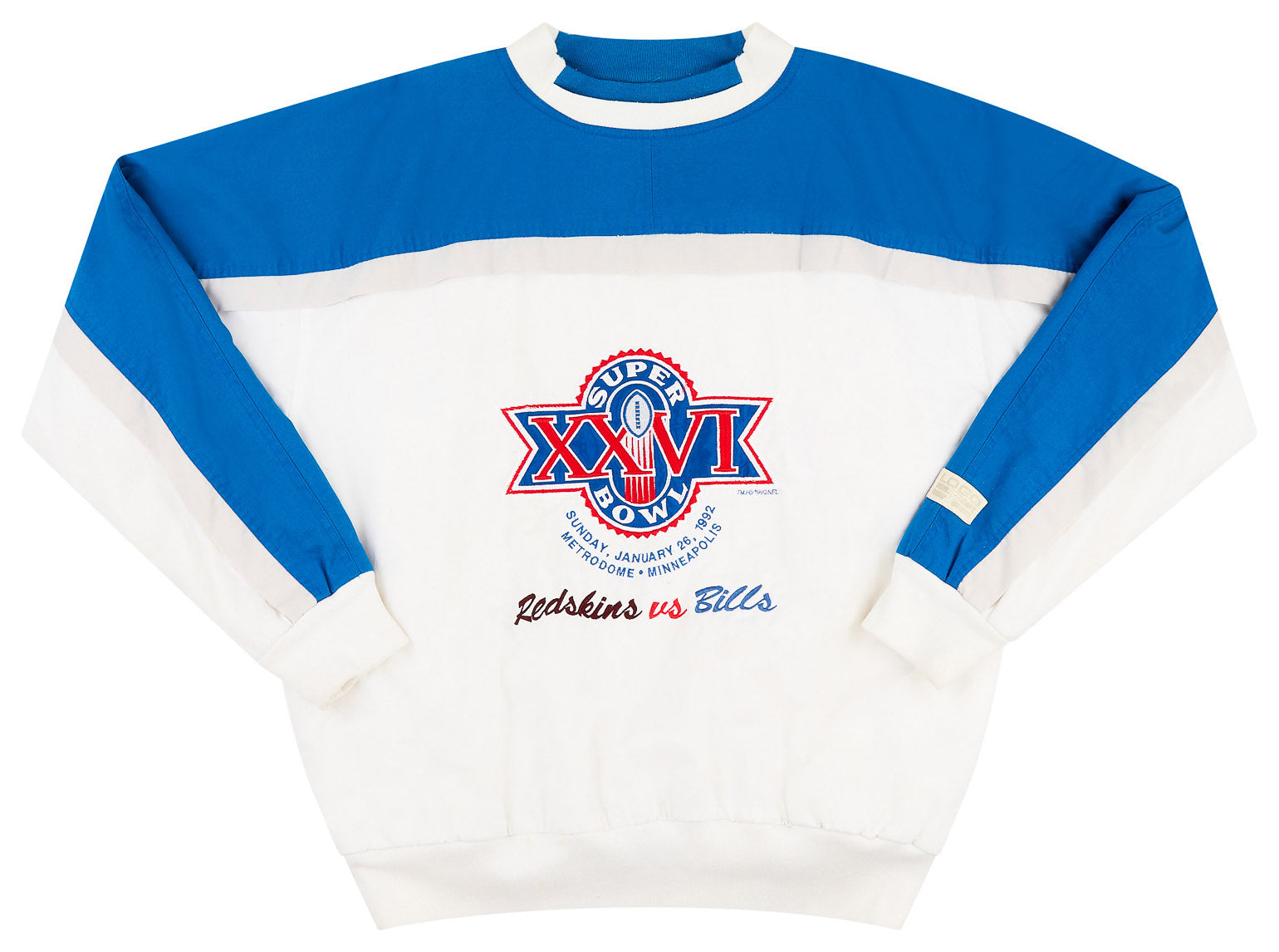 Vintage 1992 Super Bowl XXVI Buffalo Bills, Washington Redskins crewneck  sweatshirt