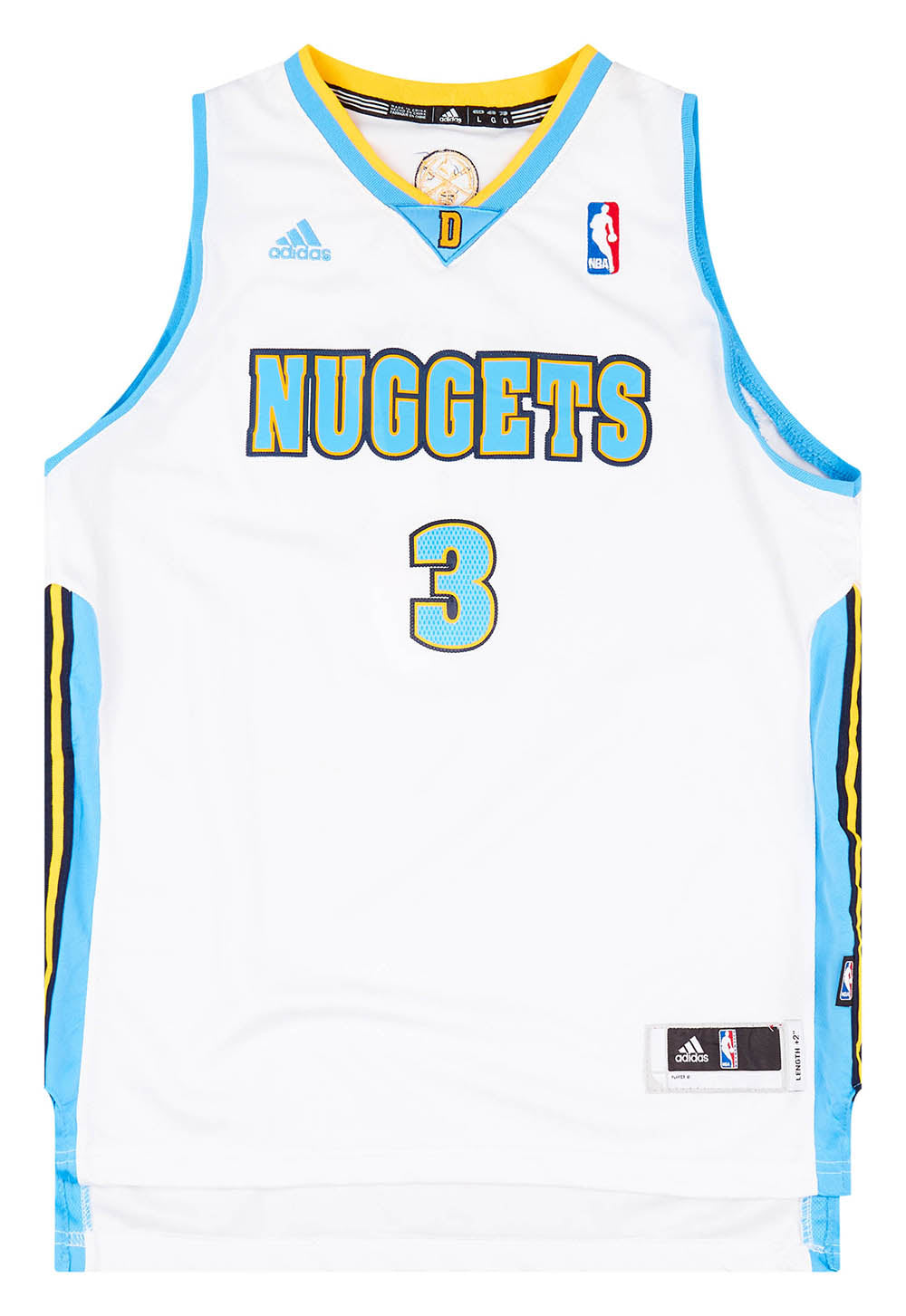 Adidas Ty Lawson Denver Nuggets Youth Light Blue Replica Road Jersey Size: Youth Large