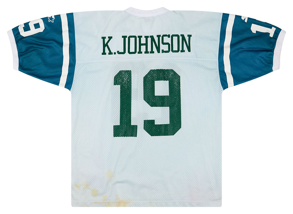 1998-99 NEW YORK JETS K. JOHNSON #19 STARTER JERSEY (AWAY) XL