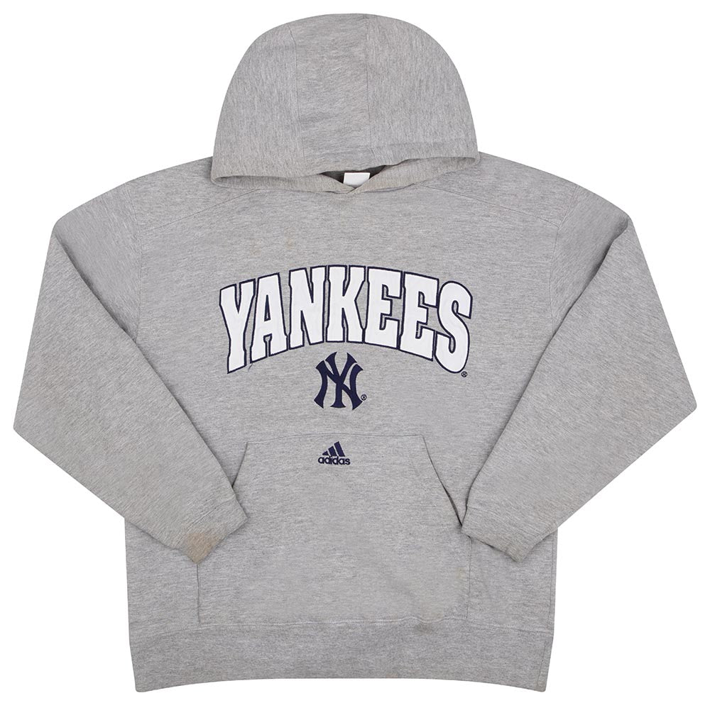2000's NEW YORK YANKEES ADIDAS HOODED SWEAT TOP L