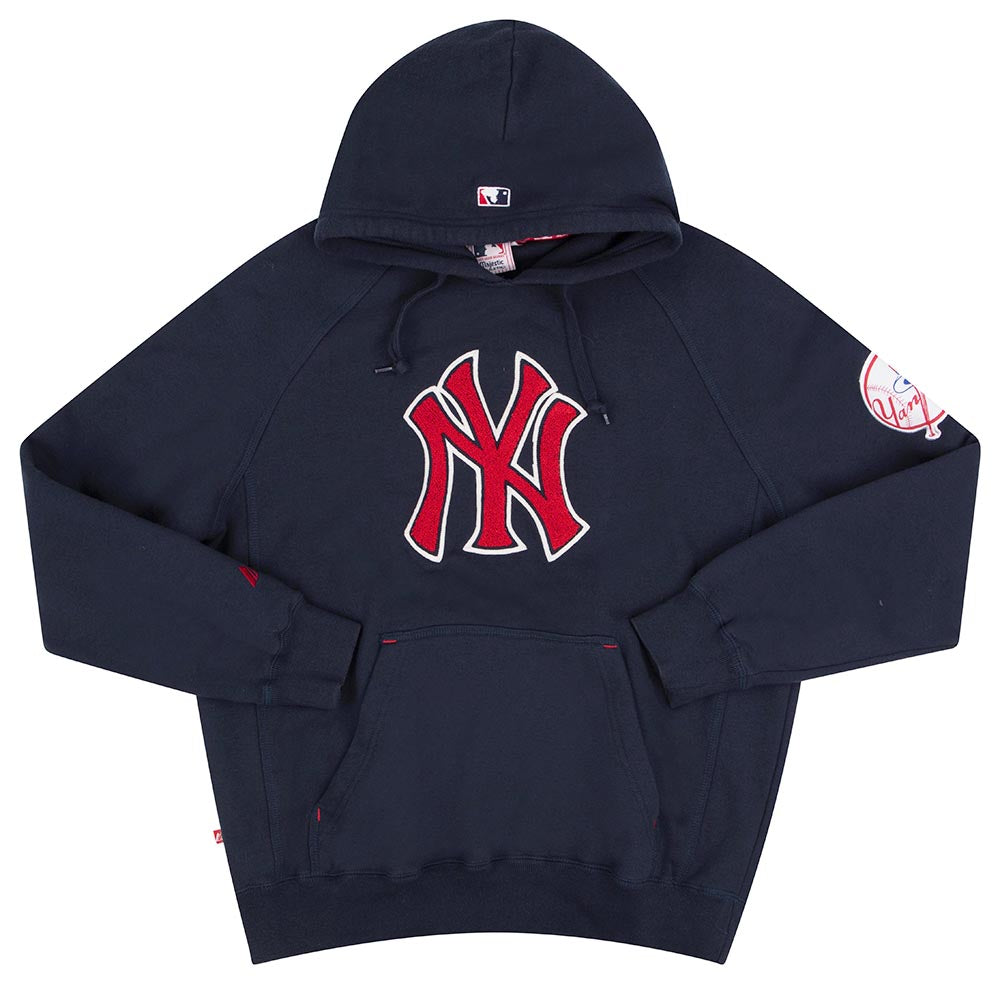 2000's NEW YORK YANKEES MAJESTIC HOODED SWEAT TOP M
