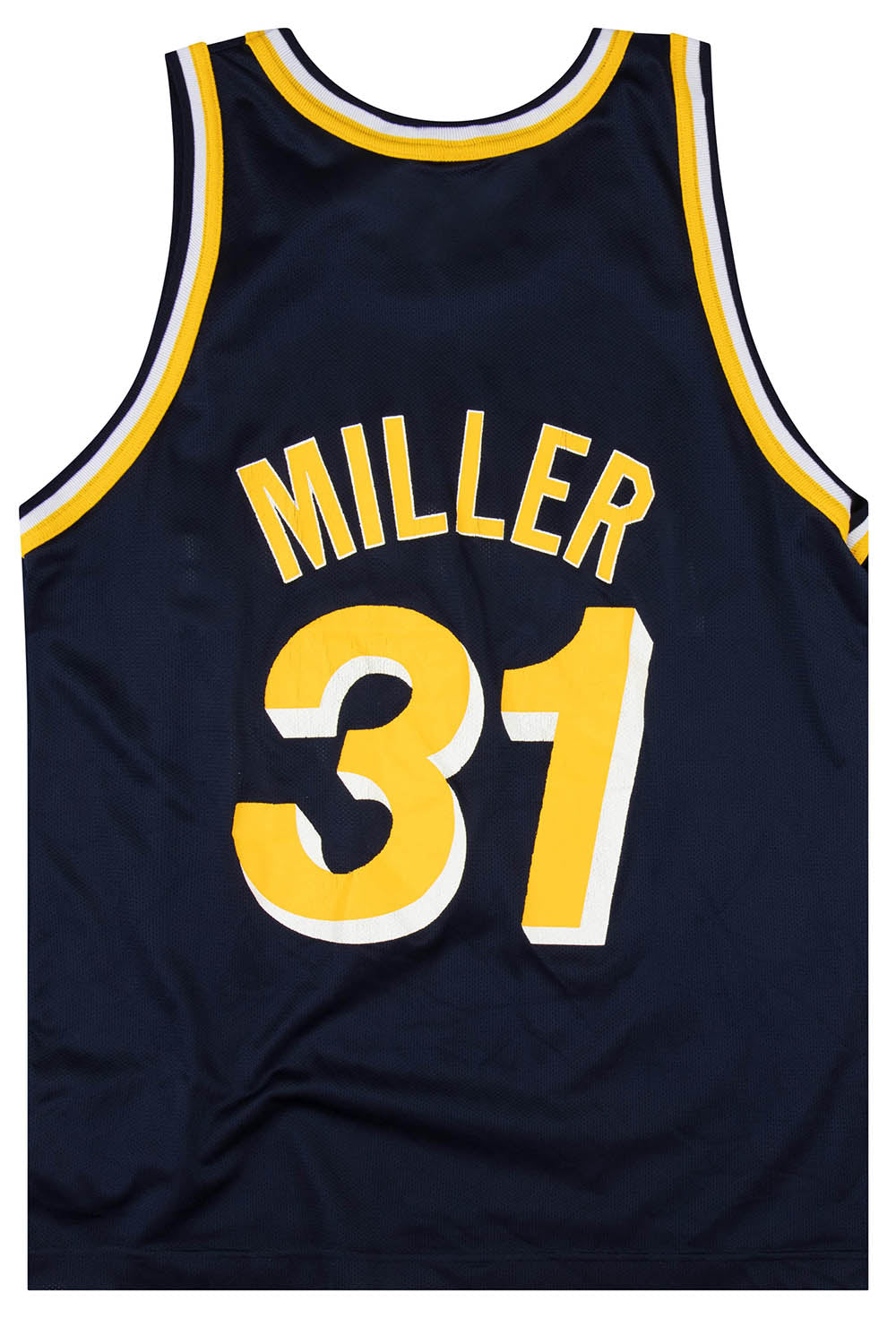 1995-97 INDIANA PACERS MILLER #31 CHAMPION JERSEY (AWAY) L