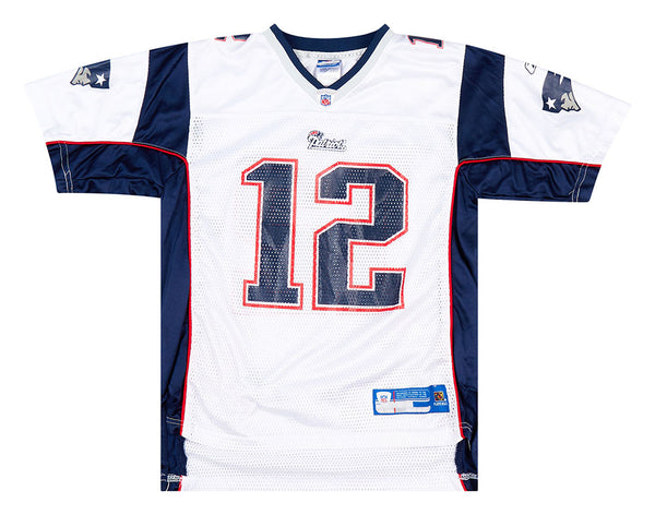 NFL New England Patriots Tom Brady 12 Reebok Blue Jersey Youth L