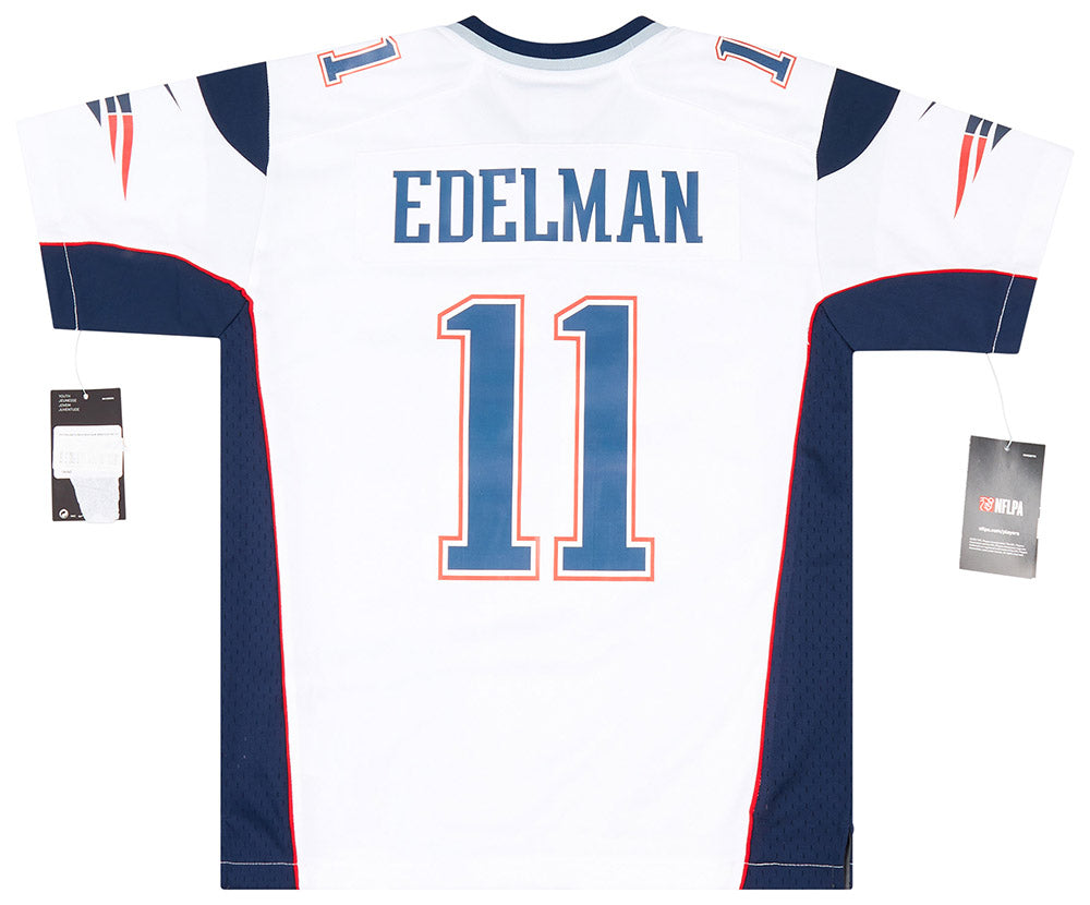 2018-20 NEW ENGLAND PATRIOTS EDELMAN #11 NIKE GAME JERSEY (AWAY) Y - W/TAGS