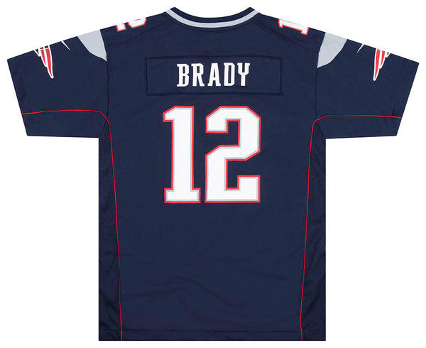 2012-18 NEW ENGLAND PATRIOTS BRADY #12 NIKE GAME JERSEY (AWAY) Y