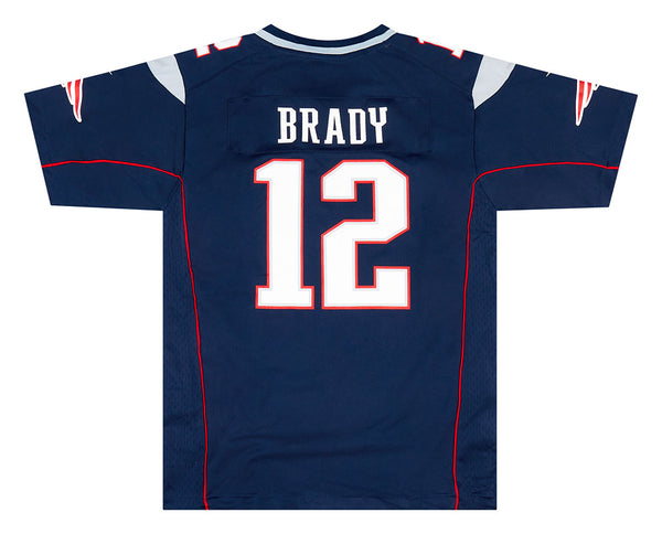 2012-16 NEW ENGLAND PATRIOTS BRADY #12 NIKE GAME JERSEY (HOME) Y - Classic  American Sports