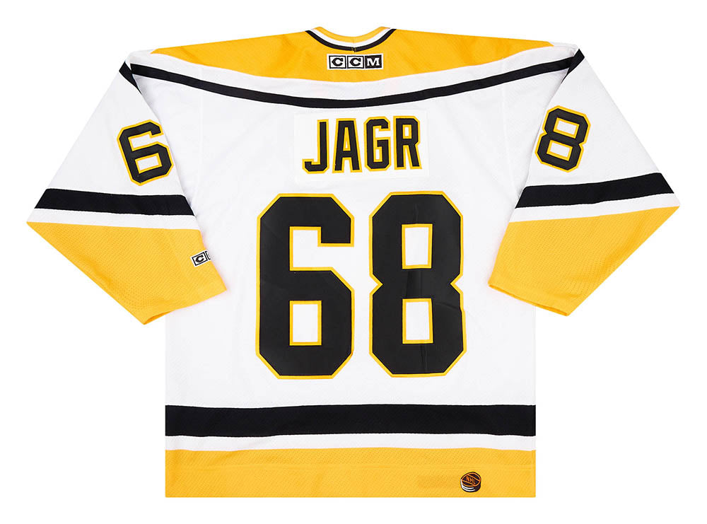 2000-01 PITTSBURGH PENGUINS JAGR #68 CCM JERSEY (HOME) L - Classic American  Sports