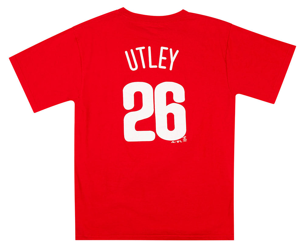 2009 PHILADELPHIA PHILLIES UTLEY #26 MAJESTIC TEE Y - Classic American  Sports