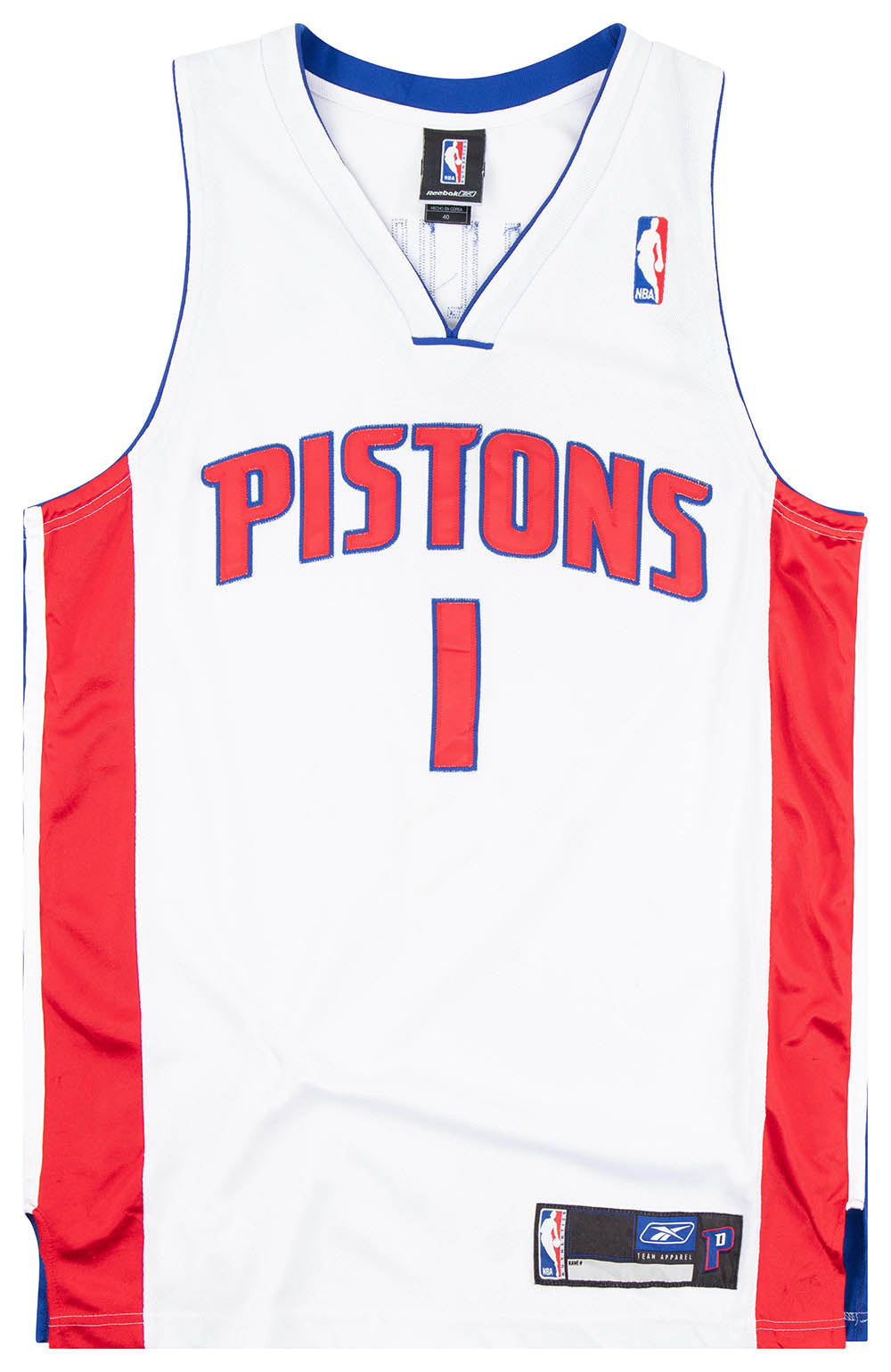 90's Reebok Detroit Pistons Warm Up Shirt Mens Team Apparel 1/4 Zip size  2XL XXL