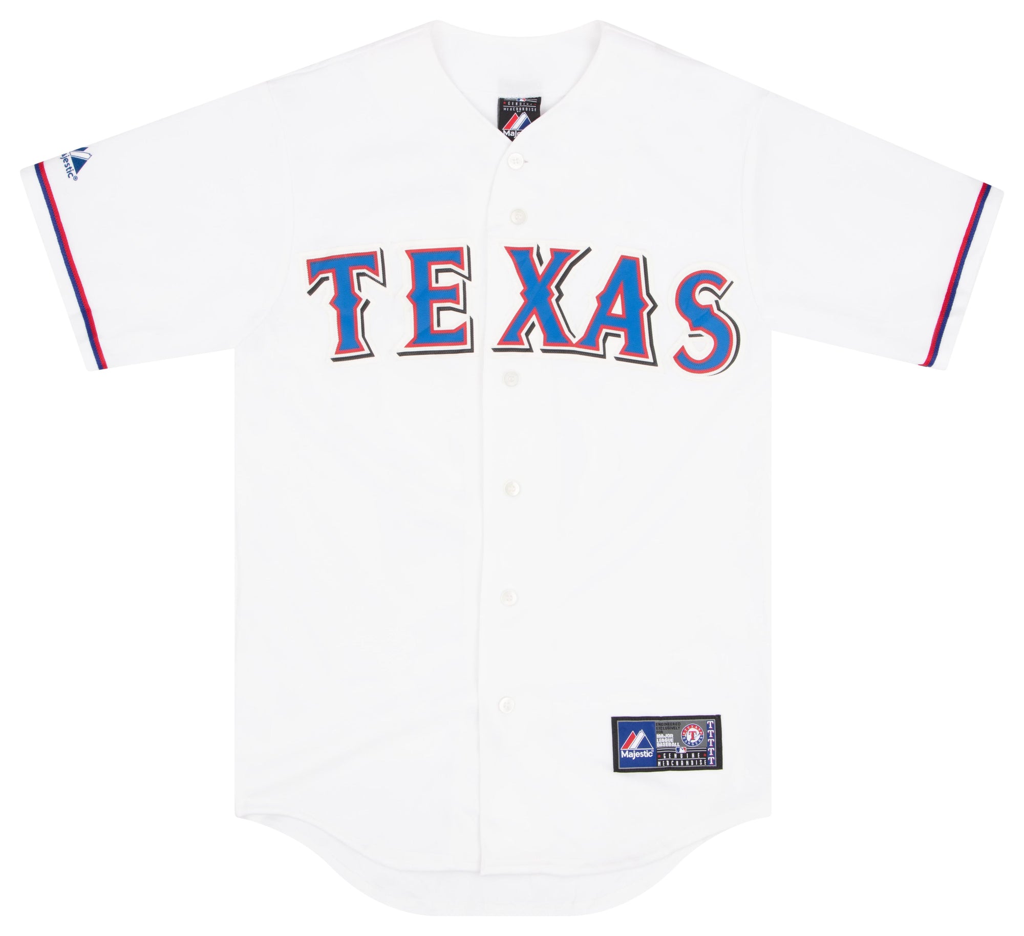 Texas Rangers White Home Authentic Flex Base Jersey by Majestic