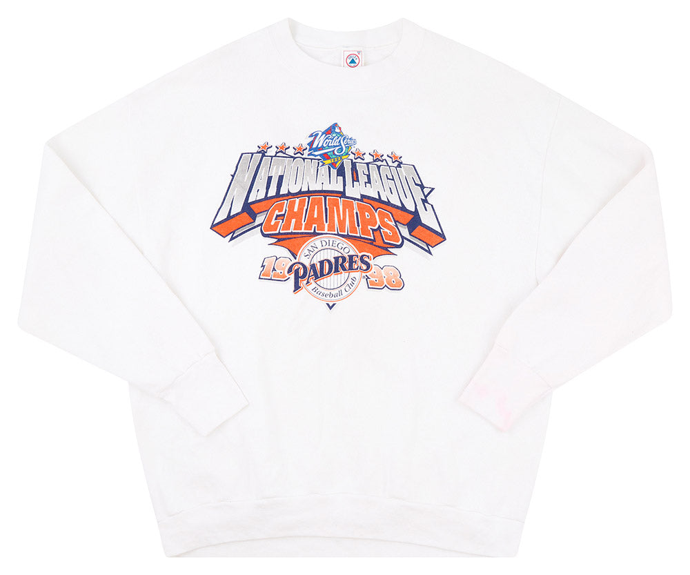 1998 SAN DIEGO PADRES NATIONAL LEAGUE CHAMPS SWEAT TOP XL