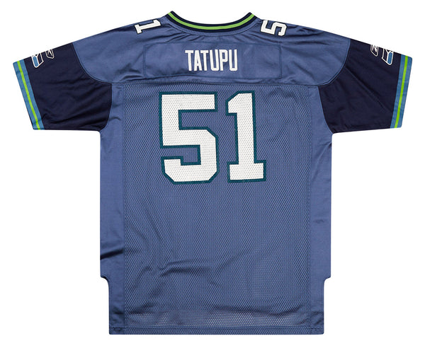 2005-06 SEATTLE SEAHAWKS TATUPU #51 REEBOK ON FIELD JERSEY (AWAY) XL