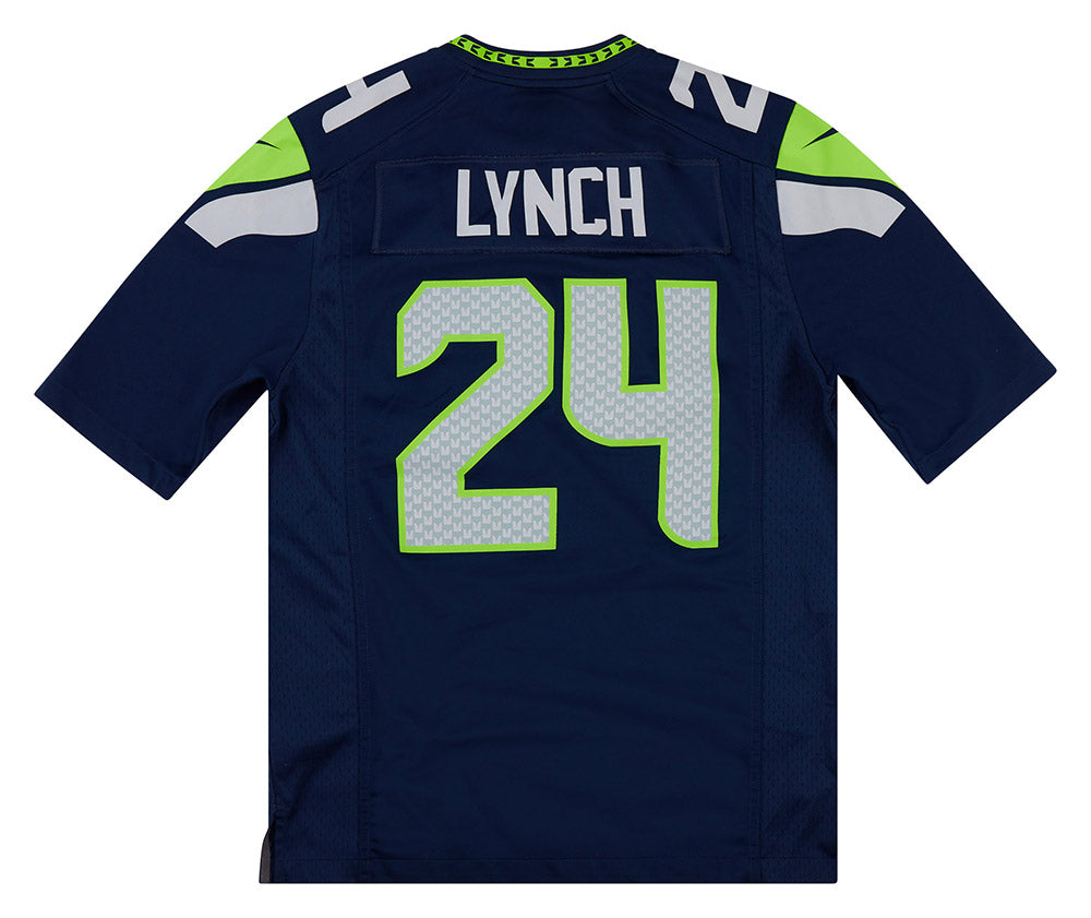 2012-15 SEATTLE SEAHAWKS LYNCH #24 NIKE GAME JERSEY (HOME) S