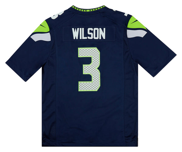 NFL Team Apparel Seattle Seahawks #3 Russell Wilson Jersey Majestic Sz L