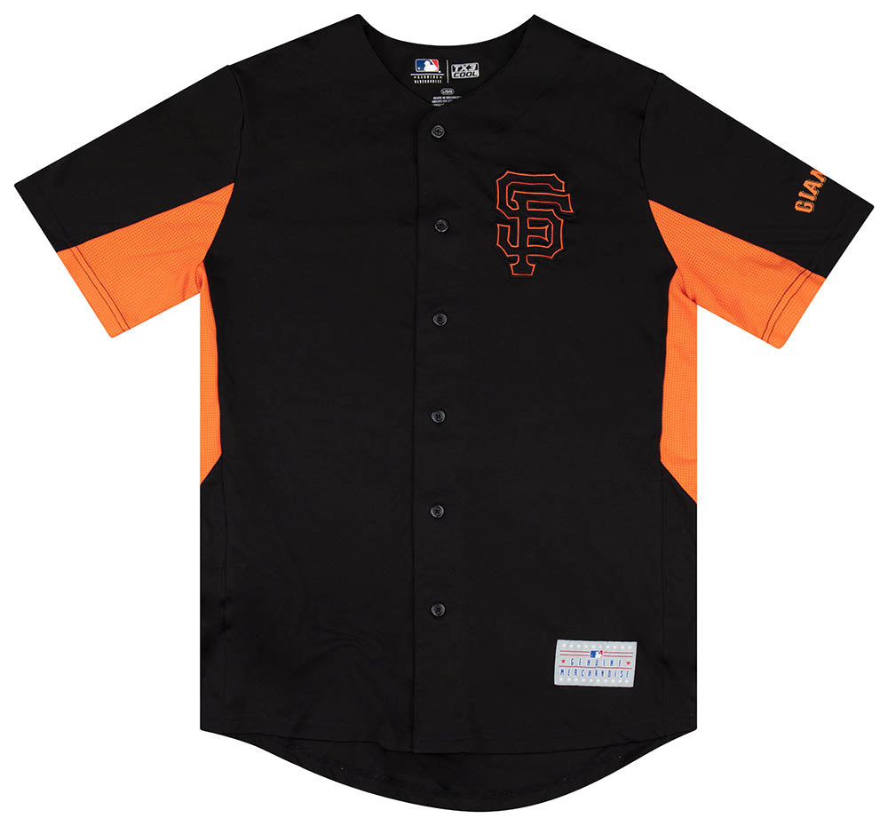 San Francisco Giants Jersey Mens Small Majestic Shirt Black Orange