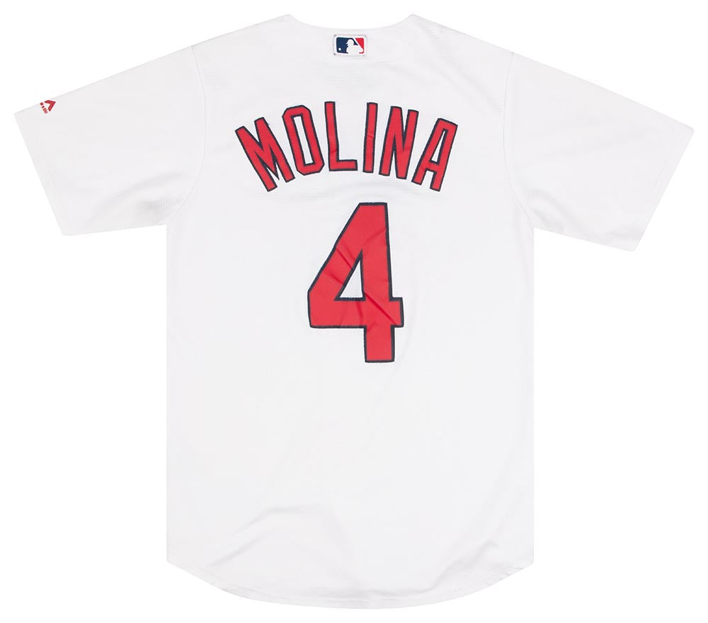 2012-18 ST. LOUIS CARDINALS MOLINA #4 MAJESTIC JERSEY (HOME) S