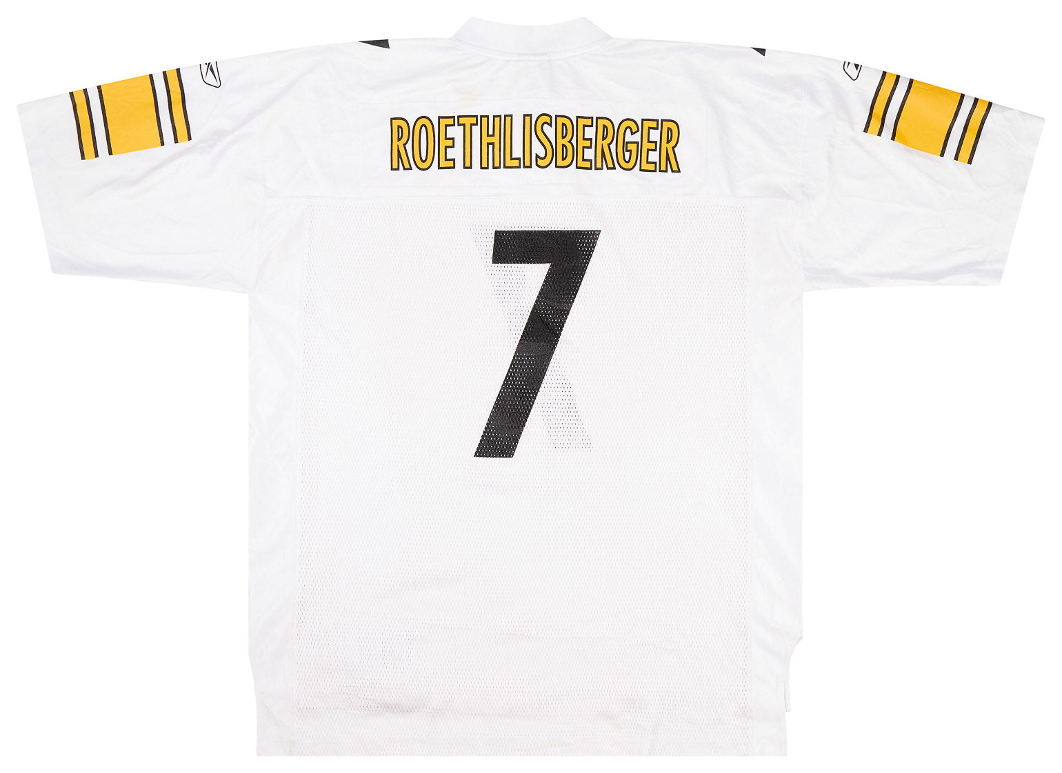 2005-06 PITTSBURGH STEELERS ROETHLISBERGER #7 REEBOK ON FIELD JERSEY (AWAY) XL