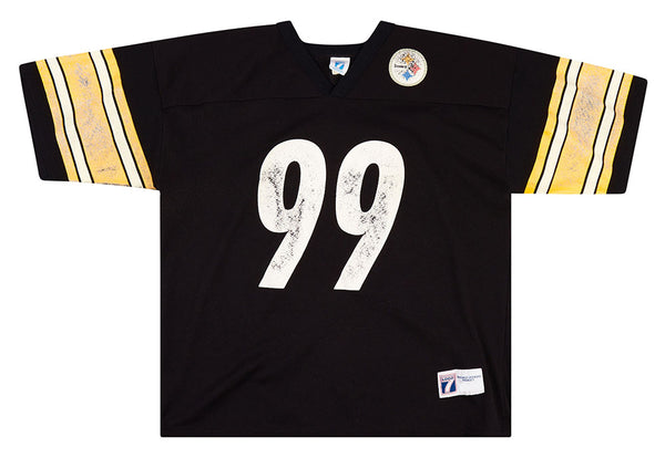 2005-06 PITTSBURGH STEELERS POLAMALU #43 REEBOK ON FIELD JERSEY (AWAY) -  Classic American Sports