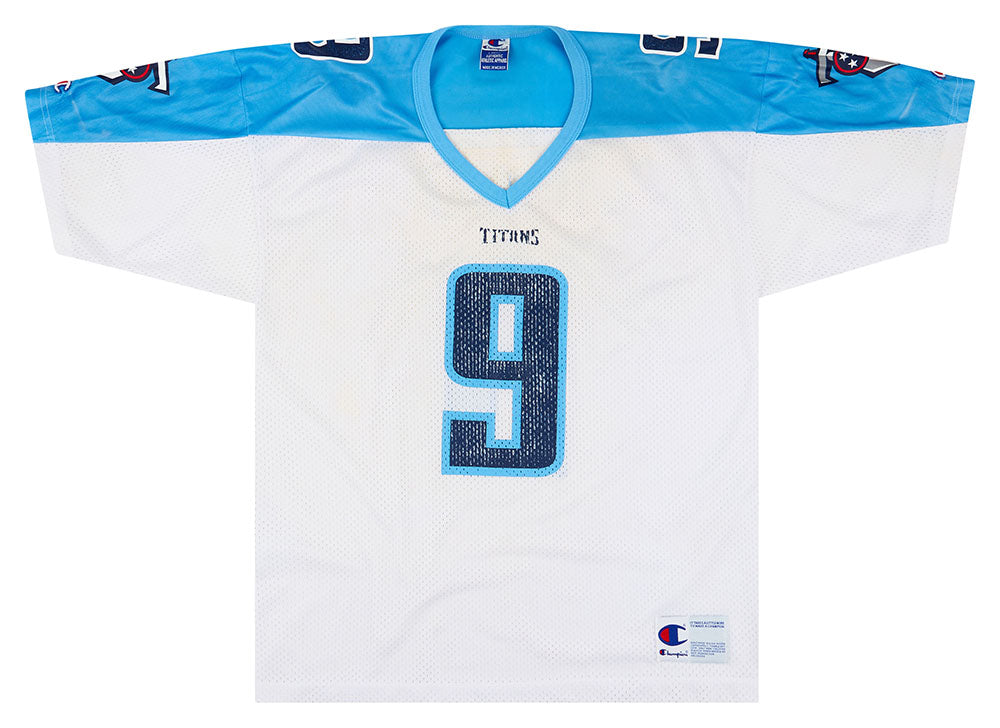 1999-00 TENNESSEE TITANS McNAIR #9 CHAMPION JERSEY (AWAY) L